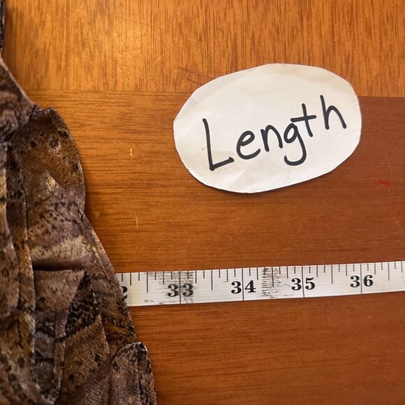 Anne Klein Brown Paisley Silk Midi Skirt Size 20W - Picture 4 of 6